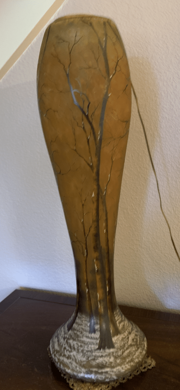 Achat comptant par Celantique antiquités : Vase Daum - décor à la neige - 19ème siècle _7208